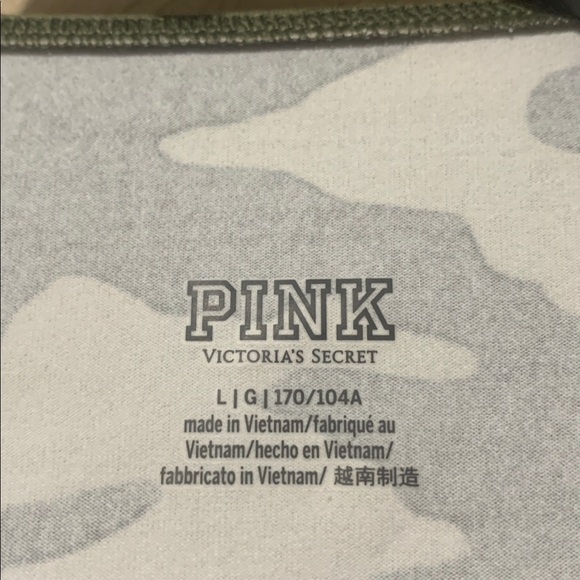 Pink Victoria Secret size L Camo Wrap Crop Top - Olive Green NWT - Picture 4 of 4